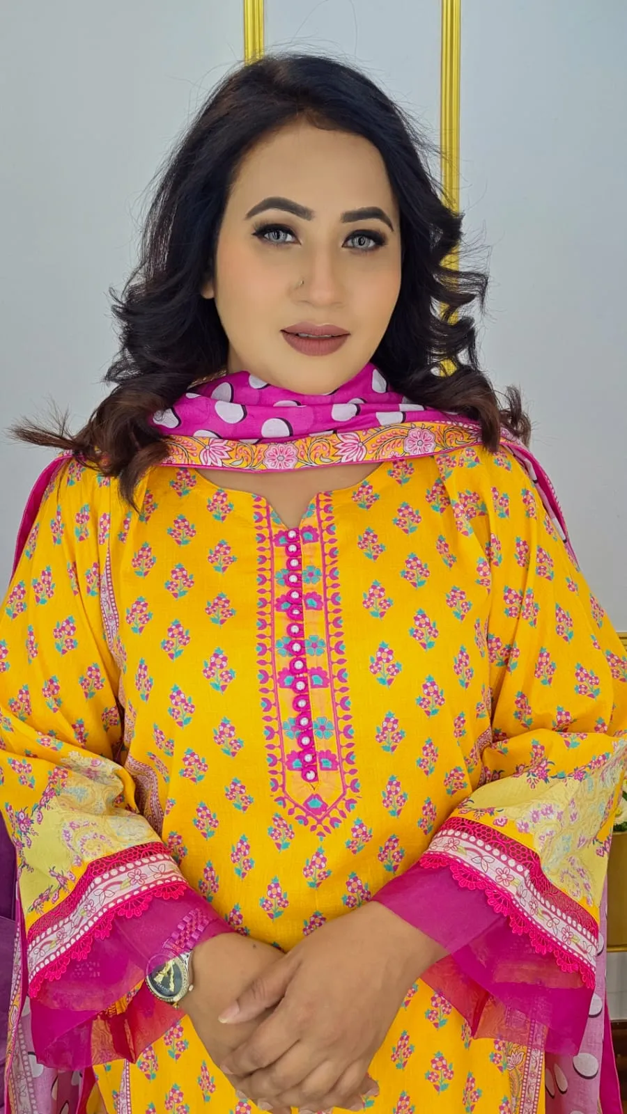 Pure Cotton Ready Three Piece